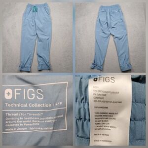 FIGS‎ Technical Collection Scrub Pants Women's Small Blue Drawstring Joggers
